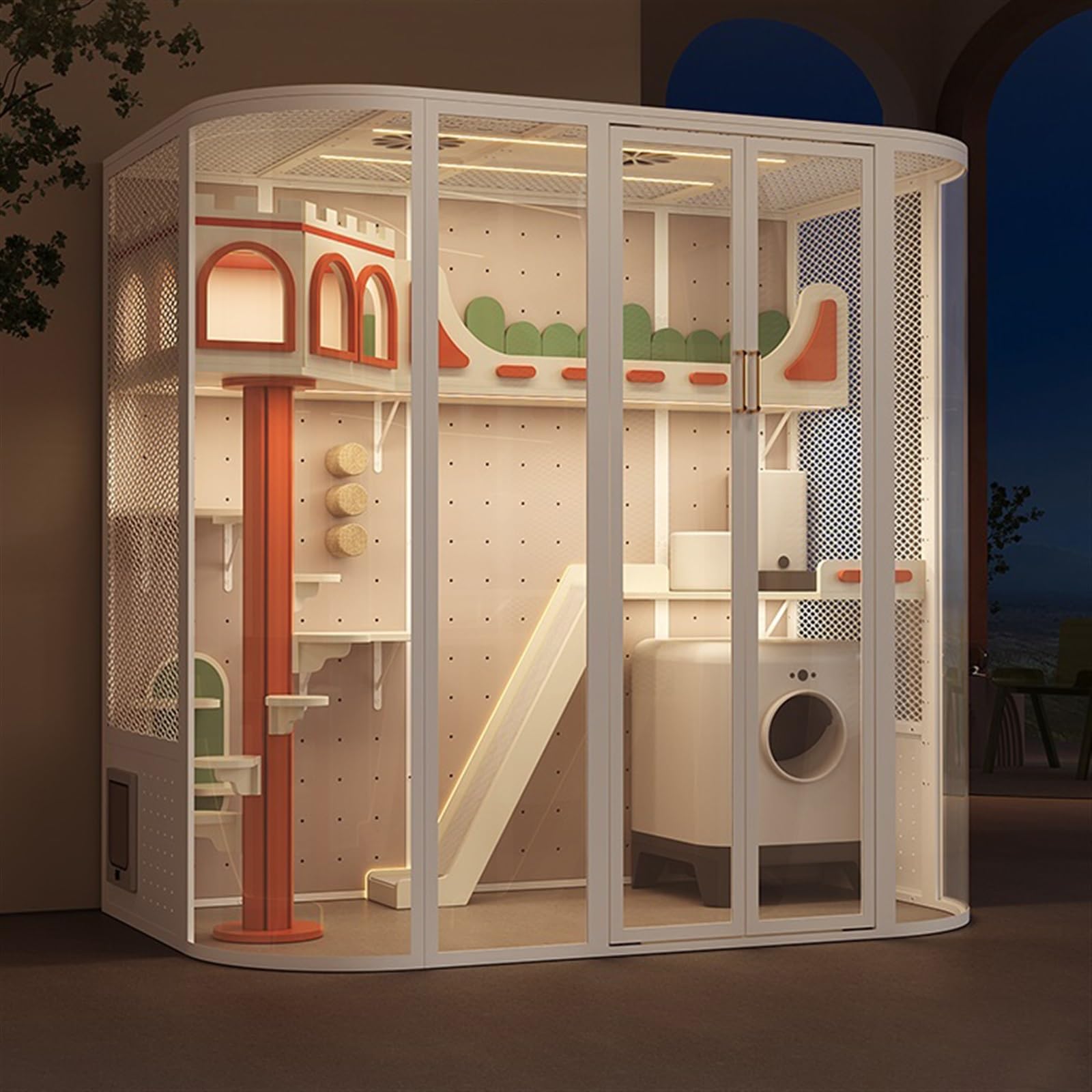 屋内猫ハウス 無垢材猫ケージ 3 階建て猫ケージ猫ヴィラ繁殖高級猫